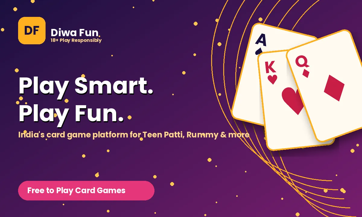 Diwa Fun Indian card game platform hero banner